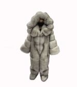 Blue Fox Double Side Fur Costume With Huge Double Side Hood