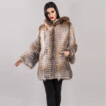 Vicky | Golden Island Fox Fur Jacket With Hood