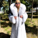 Zarah | Blue Fox Coat Full Skins With Hood