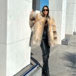 Adeline | Luxury Scandinavian Golden Island Fox Jacket With Collar