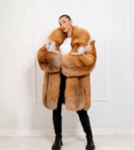 Nya | Luxury Scandinavian Gold Fox Fur Coat With Super Lavish Collar