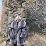 Nevaeh | Luxury Crystal Fox Fur Jacket With Huge Collar