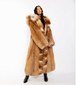 Nicole | Gold Fox Fur Coat Full Skins With Hood - Image 4