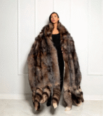 Crystal | Luxury Double Face Scandinavian Crystal Fox & White Rex Boa – Cape With Detachable Tails - Image 3