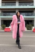Rosalia | Luxury Pink Fox Fur Coat