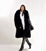 Odell | Luxury Black Fox Fur Coat