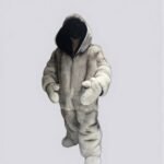 Armani | Luxury Double Side Saga Fox Fur Costume Blue Fox & Black – Fur Mittens & Fur Boots