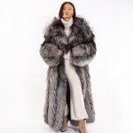 Margaret | Luxury Oversize Silver Fox Fur Coat