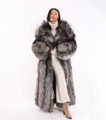 Margaret | Luxury Oversize Silver Fox Fur Coat
