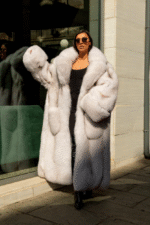 Kite | Luxury Scandinavian Blue Fox Long Coat With Lavish Double Sided Notched Collar - Image 2