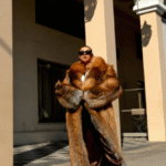 Phyllis | Luxury Rare Scandinavian Gold Cross Fox Full Length Fur Coat With Extra Lavish Collar
