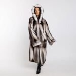 Dorothe | Super Rare Scandinavian Fitch Luxury Fur Coat With Double Fur Hood