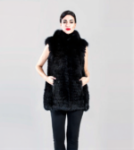 Avery | Black Fox Fur Vest