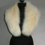 White Cream Fox Fur Collar Women's