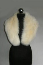 White Cream Fox Fur Collar Women's