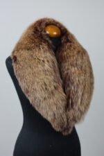 Brown Fox Fur Shawl Collar - Image 2