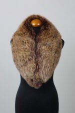 Brown Fox Fur Shawl Collar