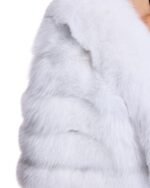 Snowie | Luxury Wedding White Fox Bridal Fur Cape - Image 6
