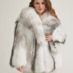 Marityna | Luxury Scandinavian Artic Marble Fox Jacket Full Skins With Lavish Collar