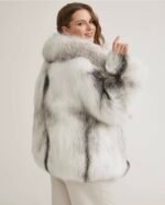 Marityna | Luxury Scandinavian Artic Marble Fox Jacket Full Skins With Lavish Collar - Image 3
