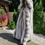Nina | Double Sided Saga Long Scandinavian Blue Fox Fur Vest – Lavish Hood