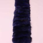 Blue Chinchilla Fur Collar Trim Muffler