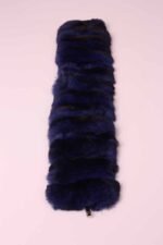 Blue Chinchilla Fur Collar Trim Muffler