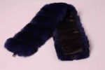 Blue Chinchilla Fur Collar Trim Muffler - Image 5