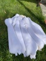 Amelia | Luxury Scandinavian White Fox Extra Long Coat With Lavish Double Sided Huge Fur Hood - Image 6