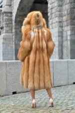Meilani | Luxury Scandinavian Golden Fox Coat Full Skins With Lavish Hood - Image 6