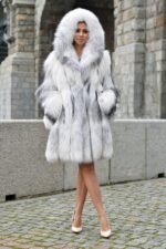 Simone | Luxury Scandinavian Artic Marble Fox Jacket-Coat Full Skins With Lavish Hood - Image 3
