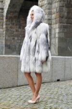 Simone | Luxury Scandinavian Artic Marble Fox Jacket-Coat Full Skins With Lavish Hood - Image 6