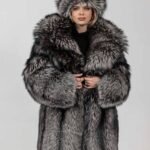 Rosita | Luxury Silver Fox Fur Jacket With Lavish Big Collar