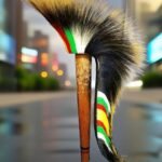 26 Inch Black Porcupine Hair Roach with Extra Long Hair and Additional Rows