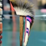 18’’ Inches Porcupine Roach Hair for Cultural Dance, Featuring Purple and Pink Matching Osage Ribbon Work