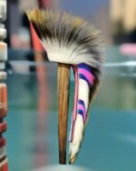 18’’ Inches Porcupine Roach Hair for Cultural Dance, Featuring Purple and Pink Matching Osage Ribbon Work - Image 2