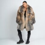 Aileen | Luxury Saga Scandinavian Northern Light Mutation Fox Fur Coat With Lavish Huge Collar