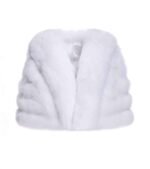 Snowie | Luxury Wedding White Fox Bridal Fur Cape - Image 5