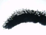 Black Fox Fur Shawl Collar Silver Tips Women's - Image 6