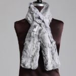 Anthracite Rex Fur Scarf