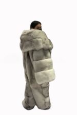 Blue Fox Double Side Fur Costume With Huge Double Side Hood - Image 2