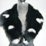 Black White Fox Fur Collar Women's - Image 2