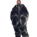Black Fox Double Side Fur Costume