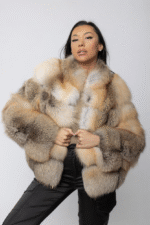 Teagan | Luxury Scandinavian Golden Island Fox Fur Jacket - Image 2
