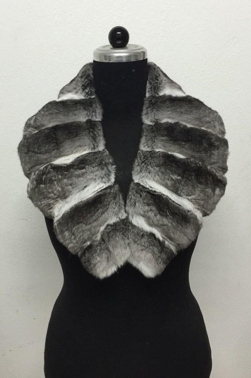 chinchilla_fur_collar__71043 Genuine Chinchilla Fur Collar - Image 1