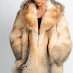 Kanoa | Luxury Scandinavian Golden Island Fox Fur Jacket With Lavish Fur Hood