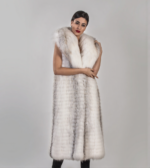 Rachel | Shadow Fawn Light Long Fox Fur Vest - Image 2
