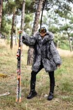 Leanna | Saga Silver Fox Fur Jacket With Hood