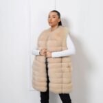 Brodie | Luxury Saga Beige Fox Fur Vest