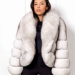 Maggie | Luxury Scandinavian Blue Fox Fur Jacket